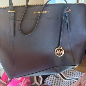 Michael Kors Black Leather Tote